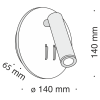 Бра 9Вт 3000K Черный IP20 Ios 176 C176-WL-01-6W-B Technical