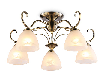 Потолочная люстра TR3046/5 SB/FR бронза/белый матовый E27/5 max 40W D595*285 Ambrella Light