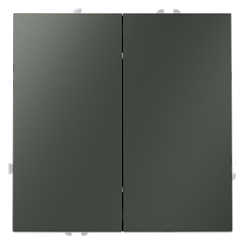 Проходной переключатель встраиваемый Voltum S70 двухклавишный 10А, (титан)