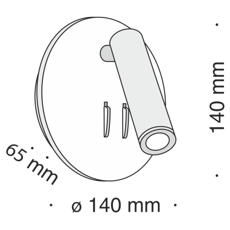 Бра 9Вт 3000K Черный IP20 Ios 176 C176-WL-01-6W-B Technical