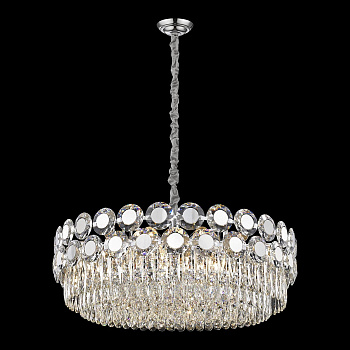 Люстра подвесная Хром/Прозрачный E14 25*40Вт WE134.25.103 WERTMARK