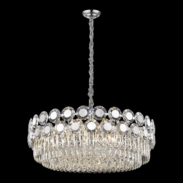 Люстра подвесная Хром/Прозрачный E14 25*40Вт WE134.25.103 WERTMARK