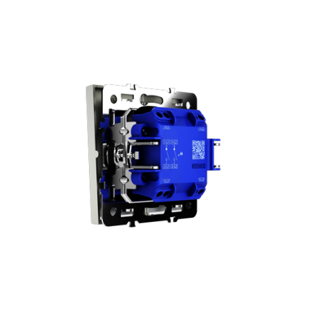 Выключатель встраиваемый Voltum S70 двухклавишный с подсветкой 10А, (сталь)