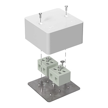 Коробка огнестойкая для кабель-канала 40-0460-FR16.0-4 Е15-Е120 85х85х45 RAL9003 Промрукав (44 шт/уп)