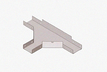 Лоток тройниковый замковый глухой ОТЗГ 100х60 УХЛ1, оцинкованный лист, S1,5