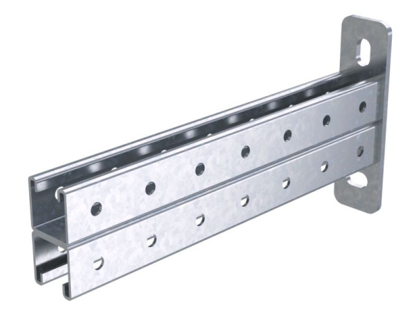 Консоль двойная, 41х41мм, L500мм, INOX 304 DKC