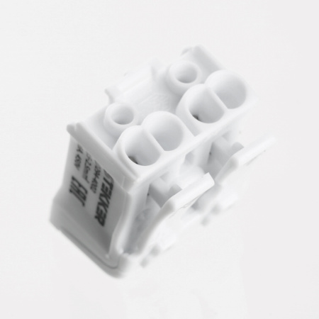 Клемма монтажная STEKKER, LD294-4002, для подключения фазных проводников, 2 контактные группы (3 ввода, 3 вывода на полюс)