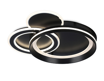 Светильник светодиодный потолочный с пультом FA8515/3 BK черный 143W 3000K-6400K 500*500*80 (ПДУ РАДИО 2.4G) Ambrella Light