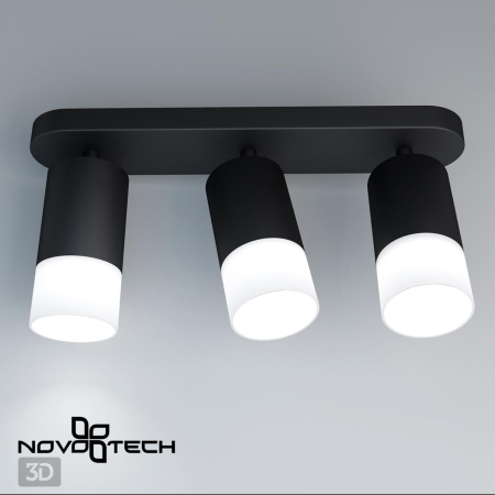 Св-к накл.IP20 GU10 9W 235V FLAX черный C NOVOTECH
