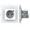 Розетка электрическая + USB type-C с блоком питания 18W Livolo 1 пост Белая VL-C7CTF16A.UC18W-2WP