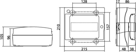ЩРн-П-8, IP65, серый, с усиленным клеммным блоком 1х87308 DKC