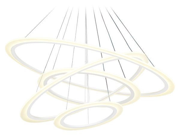 Светильник потолочный светодиодный с пультом FA4363/4 WH белый 235W 3000K/4200K/6400K D100*870 (ПДУ РАДИО 2.4G) Ambrella Light