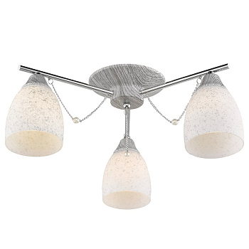 Люстра потолочная Серый, Хром/Серый, Белый E27 3*60Вт 114-107-03 VELANTE