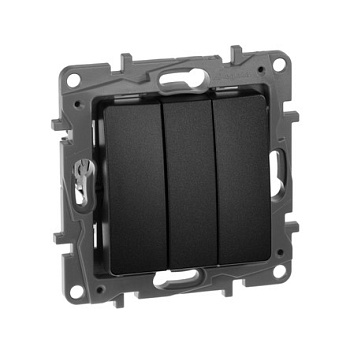 Etika Механизм выключателя СУ 3 кл. 10А антрацит IP20 Legrand