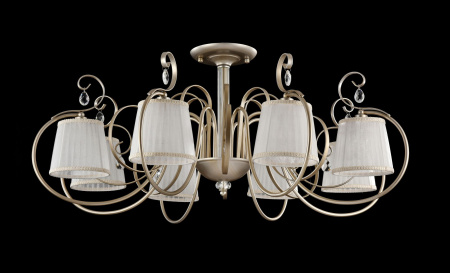 Потолочный светильник 8*E14 40Вт Кремовый с Золотом IP20 Simone FR2020-CL-08-BG Freya