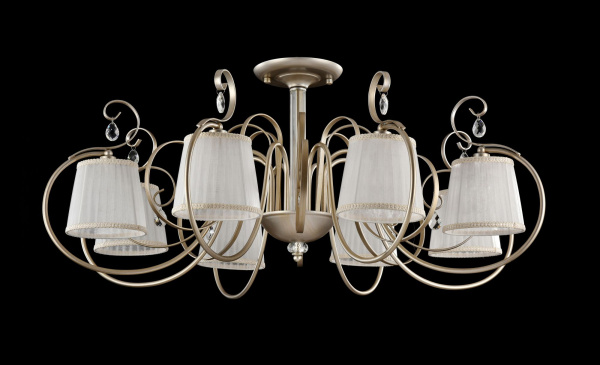 Потолочный светильник 8*E14 40Вт Кремовый с Золотом IP20 Simone FR2020-CL-08-BG Freya