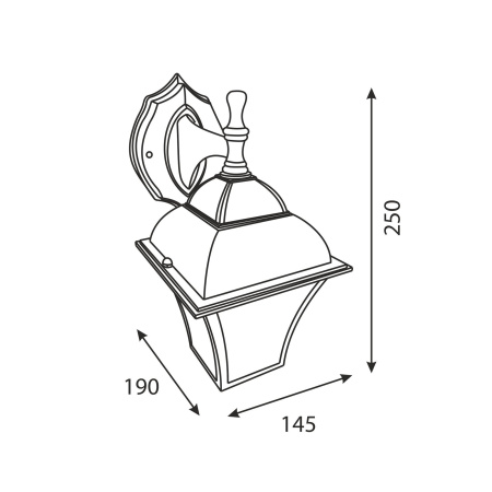 Уличный настенный светильник 1*E27 шоколад IP33 Apus D (a043111) Elektrostandard
