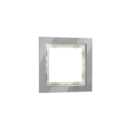 Рамка стеклянная Voltum S70 на 1 пост, (сталь, стекло)