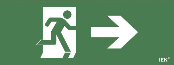 Самоклеящаяся этикетка 240х90мм "Фигура/стрелка вправо" для ДПА IP20/54 IEK