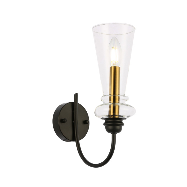 Светильник настенный Черный/Прозрачный E14 1*40Вт SLE112401-01 EVOLUCE