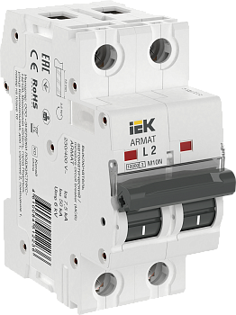 Выключатель автоматический ВА МОД M10N 2П L 2А ARMAT IEK