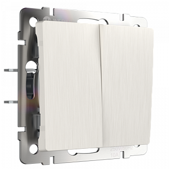 Встраиваемые механизмы Выключатель СУ 2-кл. 10А перламутр рифленый IP20 Werkel