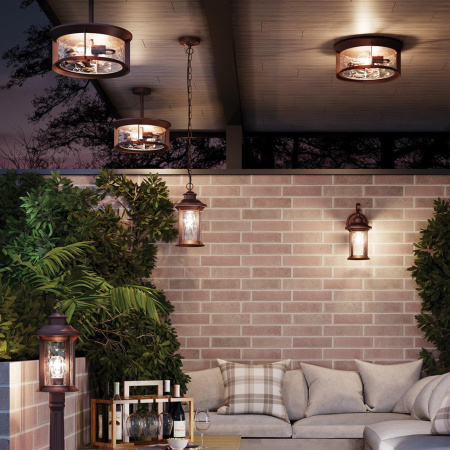 Ландшафтный св-к на столб E27 1*60W IP44 MAVRET темно-коричневый/стекло ODEON LIGHT