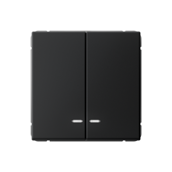 ARTGALLERY 2-клавишный ВЫКЛЮЧАТЕЛЬ с подсветкой, сх.5а, 10АХ, механизм, КАРБОН Systeme Electric