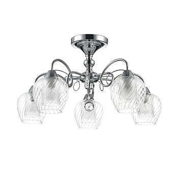 Потолочный светильник 5*E14 40Вт Хром IP20 Nora FR2663-PL-05-CH Freya