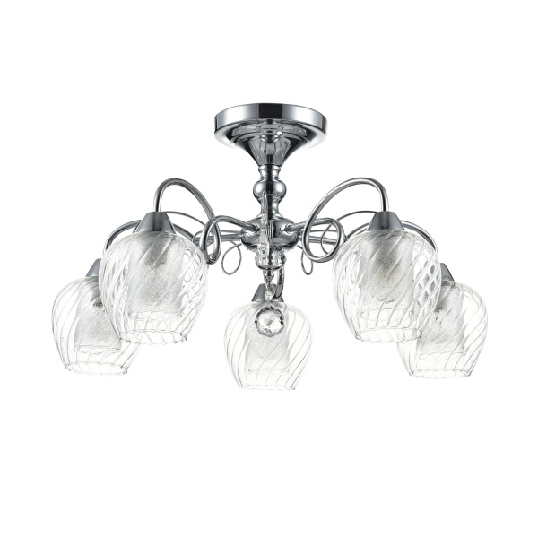 Потолочный светильник 5*E14 40Вт Хром IP20 Nora FR2663-PL-05-CH Freya