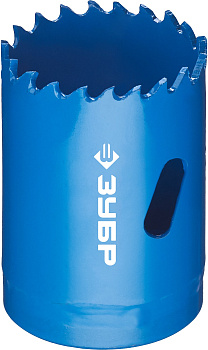 38мм, коронка биметаллическая, быстрорежущая сталь ЗУБР