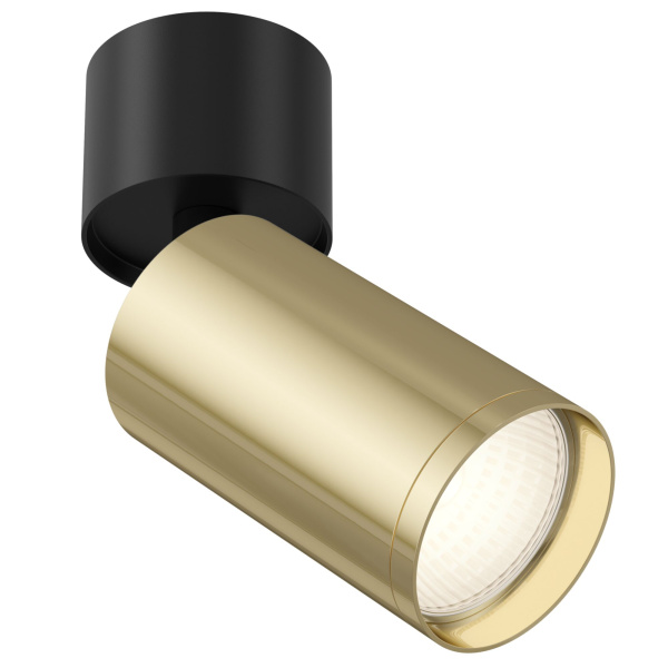 Потолочный светильник 1*GU10 10Вт Черный с Золотом IP20 FOCUS S C050CL-1BG Technical