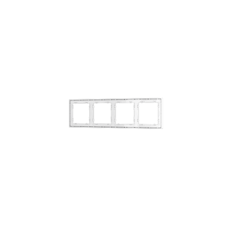 Рамка пластиковая Voltum S70 на 4 поста, (белый глянцевый)