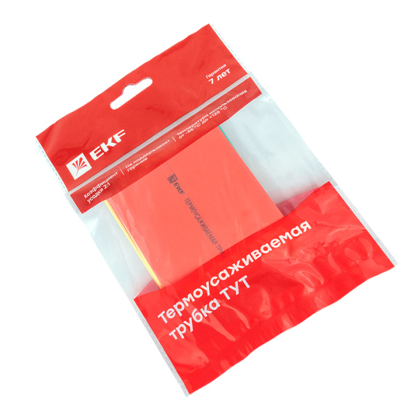 Термоусаживаемая трубка ТУТ нг 40/20 набор:7 цветов по 3шт, 100мм, PROxima EKF