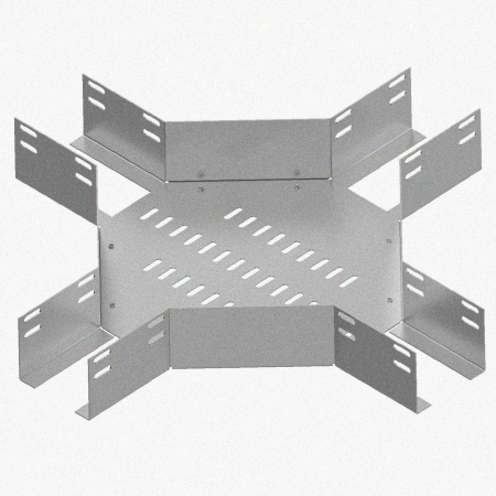 Лоток крестообразный глухой КМГ 100х80 УТ1,5, оцинкованный лист S1,5