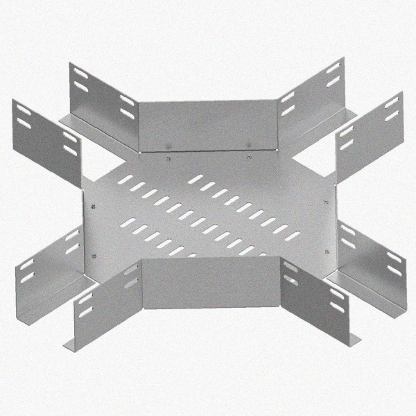 Лоток крестообразный глухой КМГ 100х80 УТ1,5, оцинкованный лист S1,5