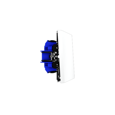 Выключатель с самовозвратом встраиваемый Voltum S70 двухклавишный 10А, (белый матовый)