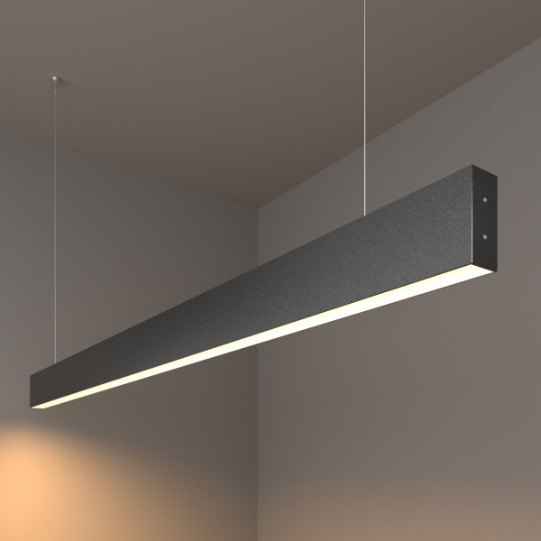 Линейный светодиодный подвесной односторонний светильник 25Вт 3000К черный IP20 (a042951) Elektrostandard Pro