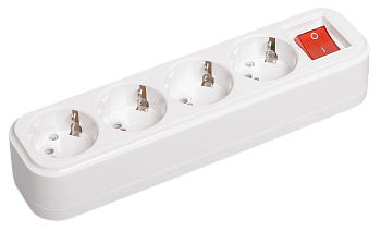 Розетка разборная переносная с выключателем К04В 4 места CLASSIC IEK