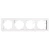 Рамка 4-местная, стекло, STEKKER, GFR00-7004-01, серия Катрин, белый