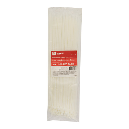 Хомут нейлоновый (3,6х300) (100шт) Basic EKF