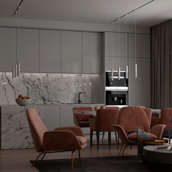 Св-к трековый,провод 1м IP20 LED 4000K 12W 220V белый MAIS LED NOVOTECH