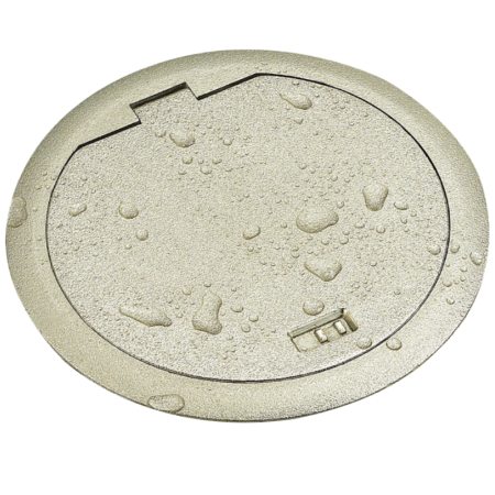 Donel Лючок в пол 3 мод. (1 мод. 45х45 мм. + 1 мод. 22.5х45 мм.), серебро, круглый, металл, IP65, (с уст. набором)