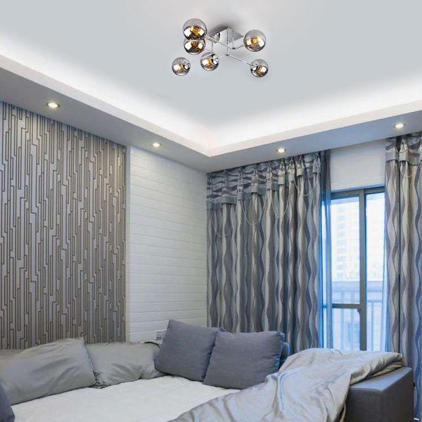 Потолочный светильник с плафонами 6*E14 40Вт хром IP20 (30140/6 хром) Eurosvet