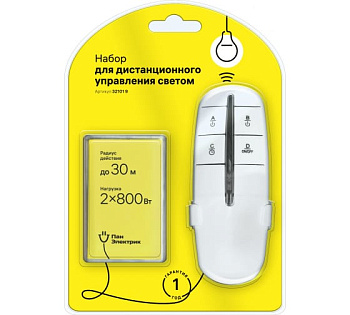 СНЯТ Набор дистанционного управления освещением 2 канала, 2х800Вт, белый пульт Пан Электрик