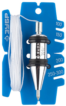 Отвес "ЭКСПЕРТ" строительный со шнуром и безопасным наконечником, 100 г ЗУБР