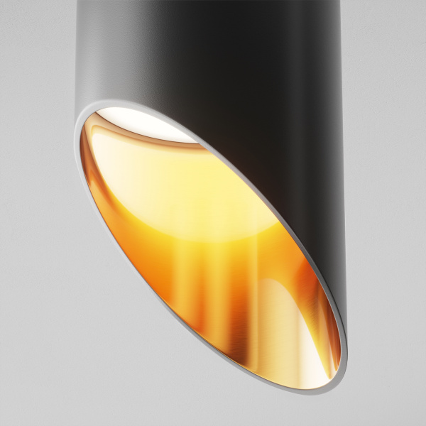 Потолочный светильник 1*GU10 12Вт Черный с Золотом IP20 Ceiling & Wall C044CL-01-25GU10-B Technical Maytoni