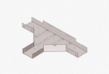 Лоток тройниковый замковый перфорированный ОТЗ 300х50 УТ1,5, оцинкованный лист, S1,0