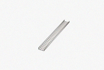 Лоток замковый перфорированный ЛМЗ 100х50х2000 УХЛ1, оцинкованный лист, S1,5
