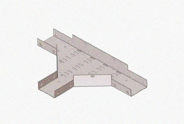 Лоток тройниковый замковый перфорированный ОТЗ 300х50 УТ1,5, оцинкованный лист, S1,0